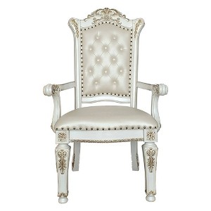 Vendome 27" Dining Chairs Antique Pearl - Acme Furniture: Upholstered, Nailhead Trim, No Assembly Required - 1 of 4