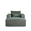 Grungis Modern Corduroy Sponge Single Sofa with Back Cushion & Pillow,Fluffy Sleeper Chair for Living Room & Bedroom - 2 of 4