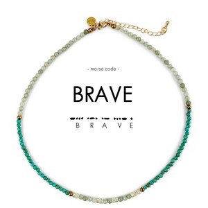 ETHIC GOODS Women's 2mm Morse Code Necklace [BRAVE] - 1 of 4