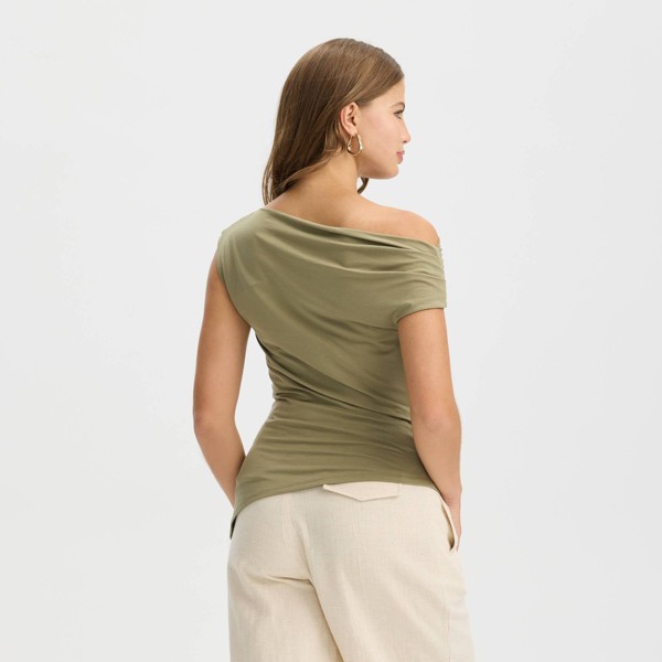 Top asimétrico con fruncido para mujer - A New Day™ 2