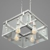 Progress Lighting Glayse 4-Light Semi-Flush Convertible Fixture, Brushed Nickel, Beveled Glass Shade - 3 of 4