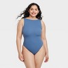 Women's Luxe Stretch Boat Neck Thong Bodysuit - Auden™ - 4 of 4