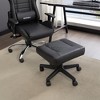 VECELO PU Ergonomic Footrest, Under Desk Foot Rest with Wheels & Padding Seat, Height Adjustable, Black - 2 of 4