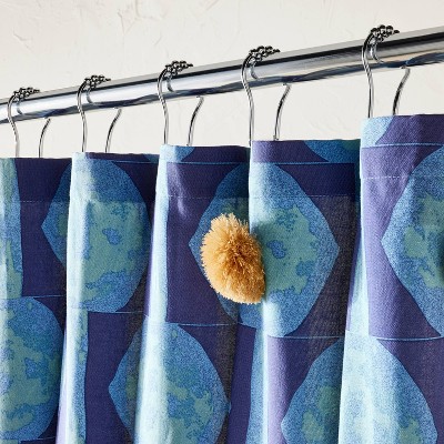 In The Name of Love Shower Curtain with Poms Blue - Opalhouse&#8482; designed by Jungalow&#8482;