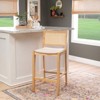 Powell Set of 2 Bessie Cane Barstools Natural - 4 of 4