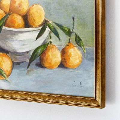 19" x 15.8" Citrus Harvest Antique Gold Framed Canvas Print