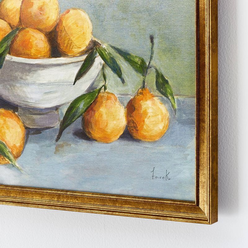 18&#34; x 14&#34; Citrus Harvest Framed Wall Canvas Antique Gold - Threshold&#8482; designed with Studio McGee, 4 of 11