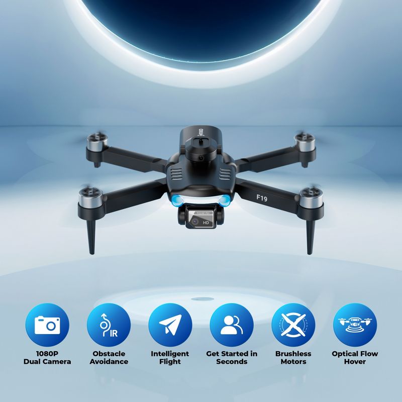 Contixo F19 drone with 1080P Camera – RC Quadcopter with Obstacle Avoidance, Follow Me, Waypoint Fly, Altitude Hold, Headless Mode, 20 Min Flight, 4 of 16