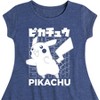 Girls' - Pokémon - Pikachu Kanji Fit & Flair Cap Sleeve Dress - 2 of 3