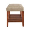 NicBex Modern 2-Tier Tufted Button Ottoman Bench Shoe Bench with Open Storage Shelf,Upholstered Storage Bench for Entryway,Living Room - 4 of 4