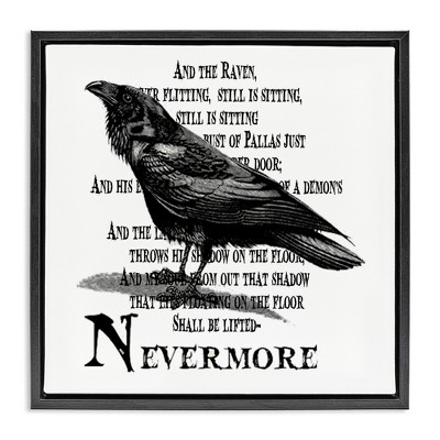 Stupell Industries Creepy Halloween Black Crow Raven, 25" x 25"