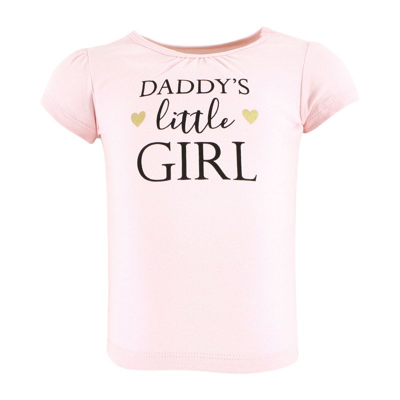 Hudson Baby Infant Girl Short Sleeve T-Shirts, Girl Daddy, 5 of 6