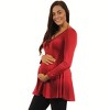 Maternity Flared Long Sleeve Henley Top - 24seven Comfort Apparel™ - 2 of 3