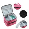 Unique Bargains Nail Polish Carrying Case Double Layer Nail Polish Organizer Case for Nail Polish and Manicure Tools Nylon 1 Pcs - 3 of 4