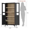 63 in Tall Storage Cabinet, Kitchen Pantry Cabinet 5 Tier Bathroom Cabinet w/ 4 Doors Adjustable Shelves for Kitchen, Dining Room, Bathroom - 2 of 4