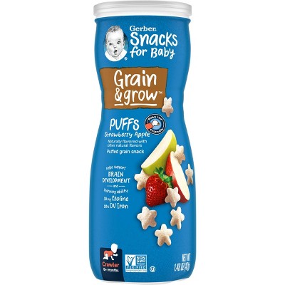 Gerber Strawberry Apple Puffs Baby Snacks