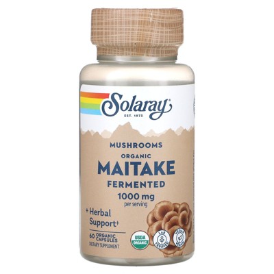 Solaray Organic, Fermented Maitake Mushrooms, 60 Organic Capsules (500 mg per Capsule)