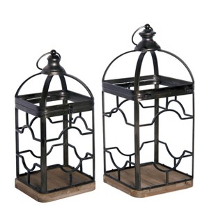 VIP Metal 19.25 in. Multicolor Metal Lanterns Set of 2 - 1 of 4