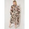 June + Vie by Roaman's Women's Plus Size Tiered Pleated Midi Dress - 3 of 4