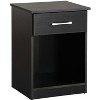 NicBex Modern Minimalist Nightstand with Drawer and Open Storage Shelf Bedside Table End Table for Bedroom, Living Room - 3 of 4