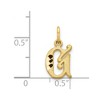 Black Bow Jewelry 14k Yellow Gold, Isabelle Collection, Mini Letter G Initial Charm - 4 of 4