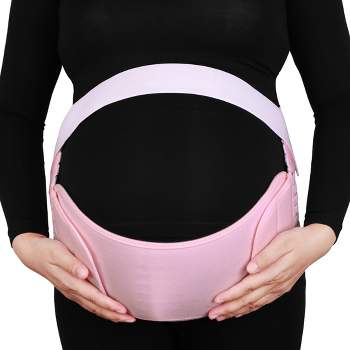 Unique Bargains Maternity Antepartum Belt Pregnant Women Abdominal Support Waist Belly Band Pink