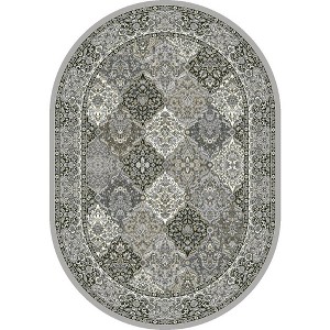 Ancient Garden 57008 Cream/Grey 5.3X7.7 Ov Oval - 1 of 4
