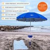 Anchor Works: Classic Beach Umbrella & AnchorONE Kit – Deep Ocean Blue - 7.5ft - 4 of 4