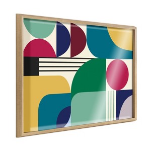 Kate and Laurel Blake MCM Pattern 12 Framed Printed Art by Rachel Lee of My Dream Wall, 24x32, Natural - 1 of 4