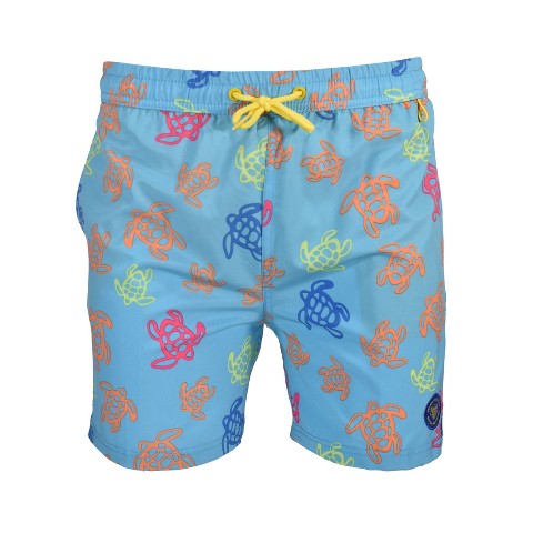 Banana Boat Upf50+ Boy's Turtle Print Bathing Suit 4-way Stretch |Teal Medium