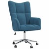 vidaXL Relaxing Chair Blue Velvet - 2 of 4