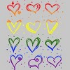 Adult Design By Humans Rainbow Pride Hearts By Classmates T-Shirt - 2 of 2