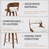 Bar Stools Set of 2, Barstools with SturdyWood Legs, Saddle Seat Counter HeightBar Stools for Kitchen Counter, Bar,24 Inch Farmhouse CounterStools - 4 of 4