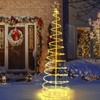 Tangkula 6FT Light Up Spiral Christmas Tree RGB Artificial Tree w/Tree Top Star 135 LED Lights Metal Base Indoor & Outdoor Collapsible Spiral Tree - 4 of 4