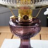 Aladdin Amethyst Lincoln Drape Table Oil Lamp with White Glass Shade, Brass - 3 of 4