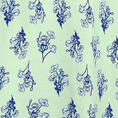 mint/blue sky vintage floral