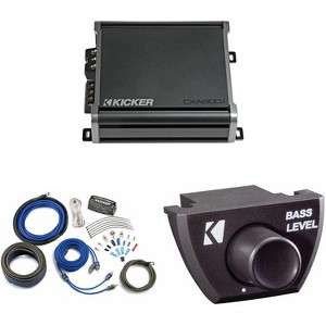 Kicker 46CXA8001 CXA8001 - 800-Watt Mono Class D Subwoofer Amp w/ Bass Knob & CK4 Amp Kit Bundle - 1 of 4