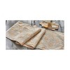 tagltd Sunflower Block Print Abstract Print on Brown Background Cotton Machine Washable Table Runner Décor Decoration, 72" x 14.5"-in. - 3 of 3