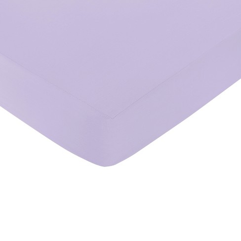 Sweet Jojo Designs Lavender Elizabeth Fitted Crib Sheet Purple