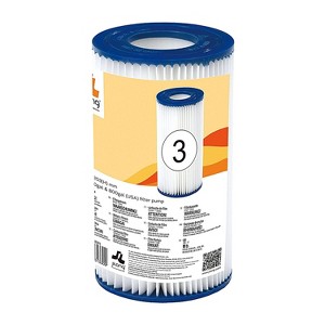 JLeisure Avenli 290589 4.17 x 8-Inch Filter Cartridge Replacement Part for Jilong and Intex Filter 530, 800, and 1,000 Gallon Swimming Pools, Blue - 1 of 4
