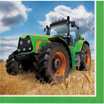48ct Tractor Time Beverage Napkins