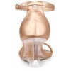 Allegra K Women's Ankle Buckle Strap Low Wedge Clear Heels Sandals - 3 of 4