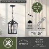 VAXCEL Gage 7-in Black Outdoor Farmhouse Wire Cage Pendant, 1-Light Hanging Ceiling Light with Clear Glass Panels - 4 of 4