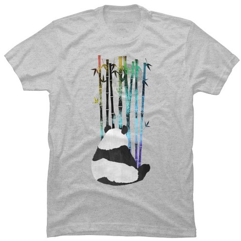 Men's Design By Humans Panda, Bamboo & The Moon By Ikaruz T-shirt : Target