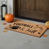 HomeRoots 17" X 29" Natural And Black Football Fall Outdoor Coir Door Mat - 2 of 4