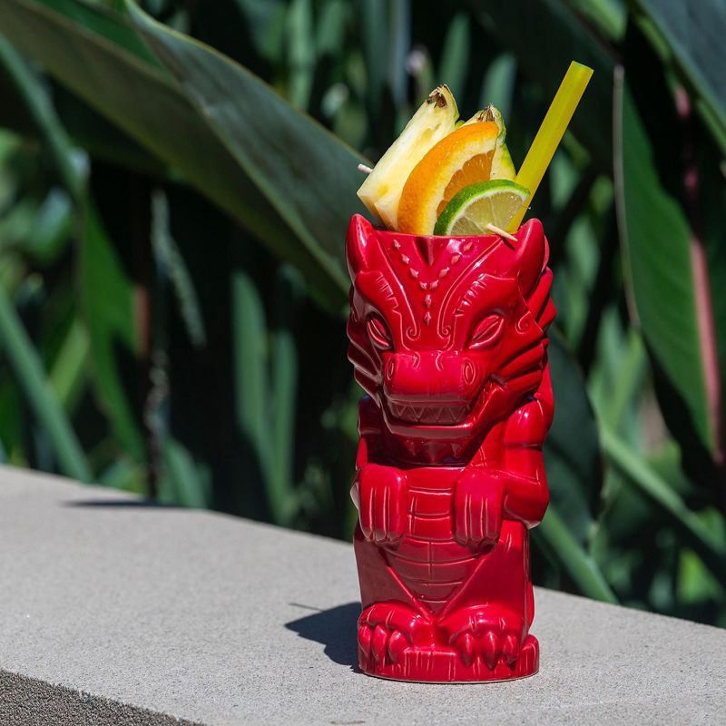 Beeline Creative Geeki Tikis Red Dragon Fantasy Mug | Ceramic Tiki Style Cup | Holds 17 Ounces, 5 of 7
