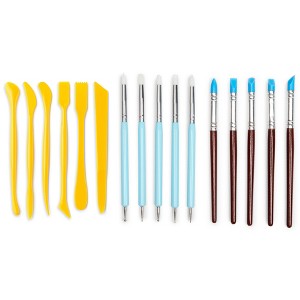 Bright Creations 16pcs Clay Sculpting Tools Pottery Carving Tool Set for DIY Craft Projects, Modeling Clays and Embossing Pattern - 1 of 4