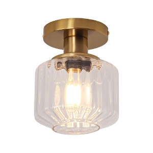 Parrot Uncle 6" Modern 1-Light Semi-Flush Mount Ceiling Light - 1 of 4