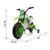 Infurnic Baby Walkers Kids Motorcycle with Support Wheels Builds Cycling Confidence for Ages 3-7, Safety Balance Trainer, Green, 20.25"*42"*26.75" - 3 of 4