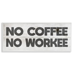 Stupell Industries No Coffee Funny Office Phrase, 24" x 10" - 1 of 4
